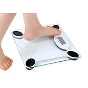 Elektronska kopalniška tehtnica do 150 kg, steklena, z LCD zaslonom, kg lb, wagPRO-B6