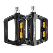 Rockbros BP2501 Najlonska pedala za kolo z odsevnimi vstavki - črna