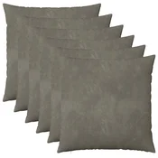 vidaXL Prevleka za blazino 6 pcs HEERLEN Svetlo siva 80 x 80 cm Žamet