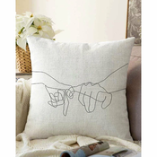 Prevleka za vzglavnik iz mešanice bombaža Minimalist Cushion Covers Pinky, 55 x 55 cm