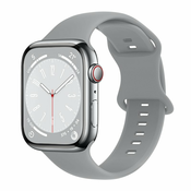 BStrap Smooth Silicone pašček za Apple Watch 42/44/45mm, gray