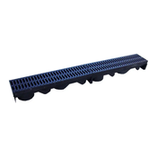 Slivnik kanalica sa plasticnom rešetkom Twister, 100cm, Crna