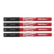 Milwaukee INKZALL Fine Tip Set 4 črnih pisal