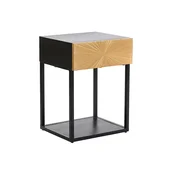 Nocni ormaric DKD Home Decor zlatan 35 x 40 x 55 cm Crna Metal Drvo