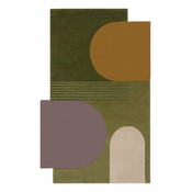 Zeleni vuneni tepih 180x120 cm Lozenge - Flair Rugs
