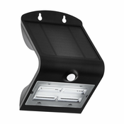 EGLO 900255 | Lamozzo Eglo zidna svjetiljka sa senzorom, svjetlosni senzor - sumracni prekidac solarna baterija, orientciona rasvjeta 1x LED 440lm 4000/3000K IP44 crno, prozirno
