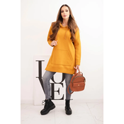 Kesi Insulated sweatshirt with side slits mustard