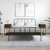 Nocni ormarici 2 kom boja hrasta 30x60x60 cm konstruirano drvo