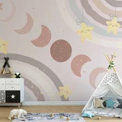shumee Foto tapeta - Lunine mene med zvezdami in mavrico