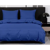 Hotelska posteljnina iz mikrovlaken JASMINE temno modra - črte 2 cm Dimenzije posteljnine: 70 x 90 cm | 140 x 220 cm