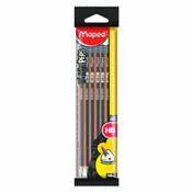 Grafitna olovka Maped, Black Peps, HB, narancasta / siva, 6/1 blister