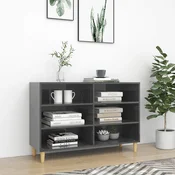 vidaXL vidaXL Komoda visok sijaj siva 103,5x35x70 cm iverna plošča, (20656463)