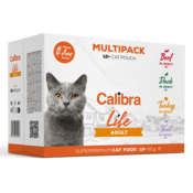 Calibra hrana za mačke, s govedinom, patkom, puretinom i teletinom u umaku, 12 x 85 g