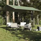 Vidaxl vidaXL Kamperska ponjava, zelena, 400 x 294 cm, vodoodporna