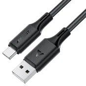 USB-A u USB-C kabel za punjenje i prijenos podataka Acefast C17-04 3A i 480MBps - 1.2m - crni