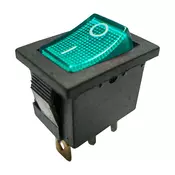 Prekidac wipp 6A/250V 1-pol sa ind zeleni