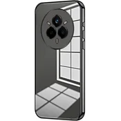 GS Ovitek za Realme 14 Pro 5G, galvaniziran okvir, prozoren/črn