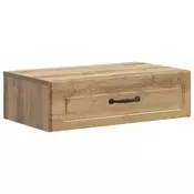 vidaXL Stenska stranska miza Artisan hrast 59 x 34,5 x 17 cm