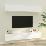 Zidni TV ormarici 4 kom bijeli 100 x 30 x 30 cm