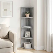 vidaXL Kotna polica 4 ravni 41,5 x 41,5 x 143 cm Inženirski les