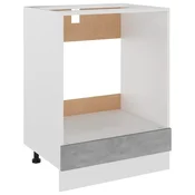 Vidaxl Omarica za pečico Riga betonsko siva 60x46x81,5cm
