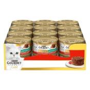 Gourmet Gold Savoury Cake hrana za muce, koščki govedine, 24x85g