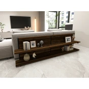 Regal Kailua 2367 (Oreh) Odprta, Kovina, Iverna plošča, 52x18x22cm, Oreh