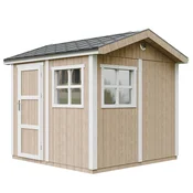 Timbela Vrtna hišica vrhunske kakovosti 5,9 m2 - V252x250x294 cm - s tlemi in bitumenskimi ploščicami - TIMBELA M913-TERRA BROWN, (5000117245)