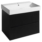 FILENA Vanity Unit 67x51,5x43cm, black matt strip - Črna - 67x51,5x43 cm - Sapho - FILENA - 24 - MDF/vener - 670 - 515 - 430 - 14