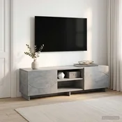 vidaXL TV stojalo 140 x 34,5 x 40 cm Betonsko siva Inženirski les