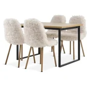 AABENRAA D120 sto top.hrast + 4 JONSTRUP teddy tk.prrlj.bela