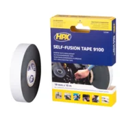 HPX Vulkanizerski trak 19 mm x 10 m, črn, izolacijski, tesnilni za kable, električne žice, cevi, cevi, hidravlične instalacije, vodoodporen, fleksibilen, vzdržljiv
