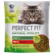 Perfect Fit Natural Vitality Adult 1+ govedina in piščanec - Varčno pakiranje: 2x6 kg