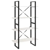 Ormaric za knjige s 4 razine bijeli 80x30x140 cm od borovine