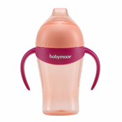 Babymoov skodelica z ročaji, ki ne kaplja 180ml Peach