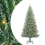 Vidaxl Umjetno božično drevo s snežno obloženimi vejicami in LED lučko