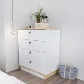 Hanah Home Komoda Sahra, 72x83,1x42 cm, Hrast-bela