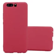 Cadorabo Primer Cadorabo, združljiv s Huawei v Frosty Red - Trdo zaščitni pokrov v zmrznjenem videzu proti praskam in udarcem, (20568031)