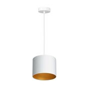 Luster na lanku ARDEN 1xE27/60W/230V O 18 cm bela/zlatna