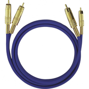 Oehlbach Cinch avdio priključni kabel [2x cinch vtič - 2x cinch vtič] 5 m modra pozlačeni kontakti Oehlbach NF 1 Master