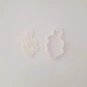 KREATIVNI SLATKIŠI Modla za kolace i ukrase Uskršnji dino, 10 cm, Bela