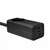 AKYGA AK-CH-21 Produžni kabel 1x USB-A 2x USB-C 1.5m crno