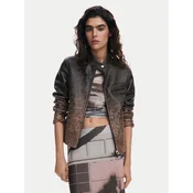 Desigual Jakna iz umetnega usnja 25SWEW44 Rjava Regular Fit