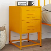 Vidaxl vidaXL Nočna omarica gorčično rumena 36x39x60,5 cm jeklo