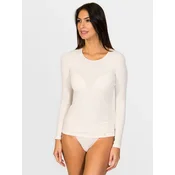 zd ZERO DEFECTS Spodnja majica Artemisa Long-sleeve Soy fiber naravno bela