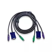 ATEN 10ft PS/2 KVM kabel Črna 3 m