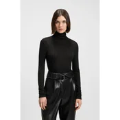 BOSS za ženske. 50548098 Eliana majica črna (M), Črna, Priložnostno, Sintetični, Dolg rokav