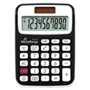 KALKULATOR 10-digit LCD, solar and battery-powered, black/white , MROS190