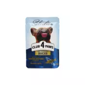 CLUB4PAWS - Rezine z lososom in skušo v omaki - za odrasle pse, majhnih pasem