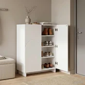 vidaXL Omara za čevlje 73 x 38 x 87,5 cm Konstruiran les Bela